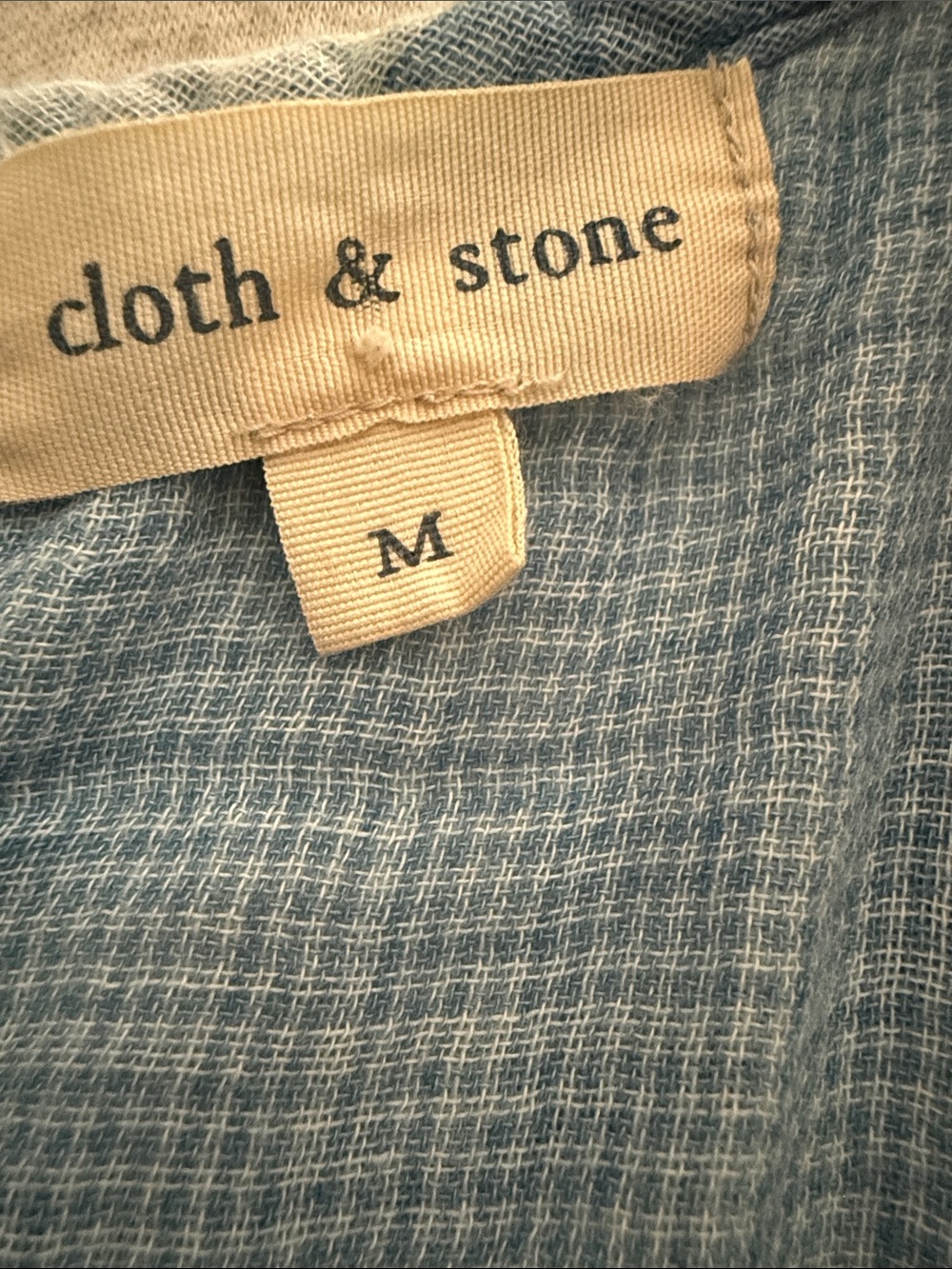 Light Blue & White Striped Sleeveless Linen-Blend Top - Picture 6 of 7